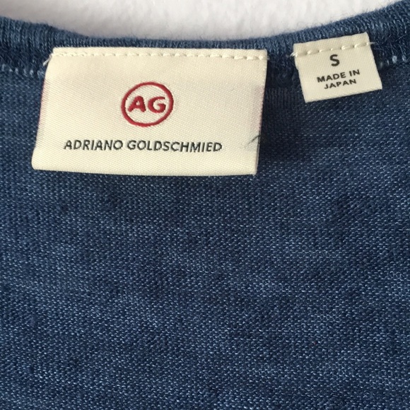 🍉 AG Adriano Goldschmied Blue Midi Linen Dress Small - Picture 4 of 11